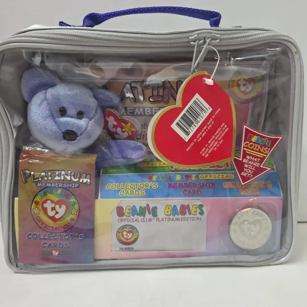 *RARE* 1999 Beanie Babies Official Club Platinum Edition Membership Kit UNOPENED